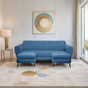 seventh heaven milan icon 5 seater sofa  plush suede fabric fabric 5 seater  sofa