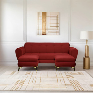 seventh heaven milan icon 5 seater sofa  plush suede fabric fabric 5 seater  sofa