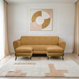 seventh heaven milan icon 5 seater sofa  plush suede fabric fabric 5 seater  sofa