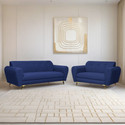 Seventh Heaven Milan Icon 5 Seater Sofa Set, Plush Suede Fabric Fabric 3 + 2 Sofa Set