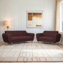 Seventh Heaven Milan Icon 5 Seater Sofa Set, Plush Suede Fabric Fabric 3 + 2 Sofa Set (Brown, DIY(Do-It-Yourself))