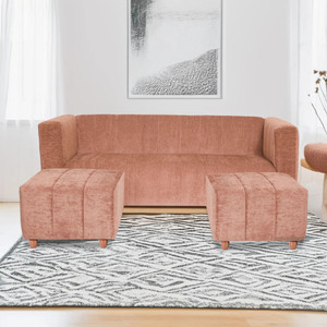 seventh heaven tokyo 5 seater sofa with 2 ottoman chenille molfino fabric 1 year warranty fabric 5 seater  sofa