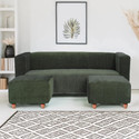 Seventh Heaven Tokyo with Ottoman, Chenille Molfino Fabric Fabric 5 Seater  Sofa