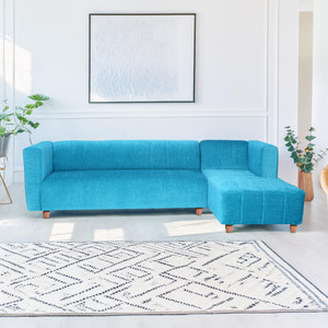 seventh heaven tokyo extra spacious chenille molfino fabric 6 seater  sofa