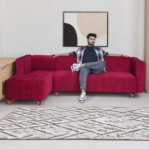 seventh heaven tokyo 6 seater sofa extra spacious chenille molfino fabric 1 year warranty fabric 6 seater  sofa