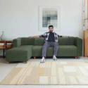 Seventh Heaven Tokyo, Extra Spacious, Chenille Molfino Fabric 6 Seater  Sofa