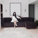 Seventh Heaven Tokyo, Extra Spacious, Chenille Molfino Fabric Fabric 6 Seater  Sofa