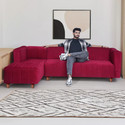 Seventh Heaven Tokyo 6 Seater Sofa, Extra Spacious, Chenille Molfino Fabric: 1 Year Warranty Fabric 6 Seater  Sofa