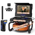 Sewer Camera with 512Hz Locator & Self-Leveling, 165FT/50M Pipe Inspection Camera with Distance Counter, 23mm/0.9in Camera, 9in 1080P Screen, Waterproof Borescope Drain Camera for Plumbing