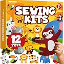 Sewing Kit for Kids Ages 4-8 - 12 Beginner DIY Kids Sewing Crafts Ages 4-7
