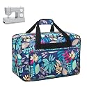 Sewing Machine Carrying Case, Sewing Machine Carrying Case Tote Bag, Universal Tote Storage Bag with Pockets and Handles, Suitable for Most Standard Singer, Janome (Light Blue)