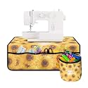 Sewing Machine Mat for Table with 4 Pockets for Sewing Accessories Non Slip Mats Soft Sew Machine Pad Protective Accessories - Sunflower Cat