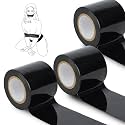 Sex Toys BDSM Bondage Tape – 3 Rolls Electrostatic Tape for BDSM Games Adult Sex Toys Bondage Restraints Tape Reusable Binding PVC Sex Things for Couples Kinky 65ft*3Rolls