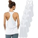 Sexy Basics Women's Everyday Flowy Burnout Slub Racer Back Tanks | Active Workout Tops | Multi Packs &amp; Colors
