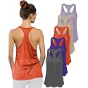 Sexy Basics Women's Everyday Flowy Burnout Slub Racer Back Tanks | Active Workout Tops | Multi Packs &amp; Colors