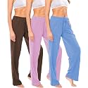 Sexy Basics Women's Soft Flex 100% Cotton Knit Pajama Pants | Lounge Sleep Bottoms | Drawstring &amp; Pockets| Multi Packs