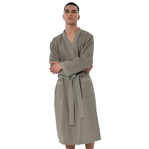 SEYANTE Mens Waffle Kimono Bathrobe