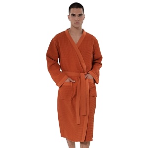 SEYANTE Mens Waffle Kimono Bathrobe