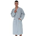 SEYANTE Mens Waffle Kimono Bathrobe