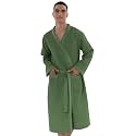 SEYANTE Mens Waffle Kimono Bathrobe