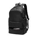 seyfocnia Large Gym Backpack for Men,Waterproof Travel Backpack With Shoe Compartment Lightweight Sports Gym Bag Casual Daypack-Black
