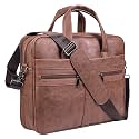 seyfocnia Men's Leather Messenger Bag, Laptop Briefcase Business Satchel Computer