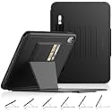 SEYMAC stock 2-Pack Case for iPad A16 11th/10th Gen 11"/10.9" Bundle | 1.Magnetic Auto Sleep Case with Pen Holder, Card Slot 2.Heavy-Duty Shockproof Cover with Screen Protector, Hand Strap, Black