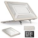 SEYMAC stock Case for MacBook Air 13.6 inch, Shock-Absorbing Protection with Folding Stand &amp;Mouse Pad Case for MacBook Air 13.6 inch, Beige