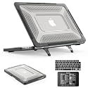 SEYMAC stock Case for MacBook Pro 14 inch, Shock-Absorbing Protection with Folding Stand &amp;Mouse Pad Case for MacBook Pro 14 inch, Black