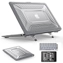 SEYMAC stock Case for MacBook Air 15 inch, Shock-Absorbing Protection with Folding Stand &amp;Mouse Pad Case for MacBook Air 15 inch, Gray