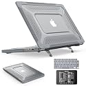 SEYMAC stock Case for MacBook Pro 16 inch, Shock-Absorbing Protection with Folding Stand &amp;Mouse Pad Case for MacBook Pro 16 inch, Gray