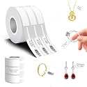 Seznik Jewellery Thermal Labels – 14.3mm x 100mm, Waterproof, Non Tearable, Direct Thermal, 150 Labels (1 Roll), for 2 to 4 Inch Printers, White, for Jewellery Tagging