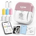 SEZNIK Mini Printer, Inkless, Thermal, Portable Printer for Study Notes (Stealth Velvet)