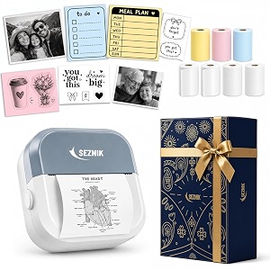 SEZNIK Mini Printer Inkless Thermal Portable Printer