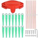 SF-080 String Trimmer Blades Head Compatible with Black Decker SF-080-BKP GH3000 LST540 GH3000R LST540B Weed Eater,with 14 Pack Quickload Blades &amp; 8 Pack 0.11" Flexible Line Parts (30 Pack)