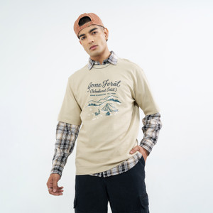 SF Jeans by Pantaloons Men Embroidered Round