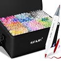 SFAIH Alcohol Markers Brush &amp; Fine - Professional 217 Colors Set, Blending