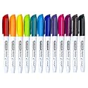 SFAIH Fine Tip Dry Erase Markers, 12 Colors, 12 Pack, 1-2mm Line, Low Odor