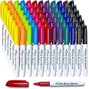 SFAIH Fine Tip Dry Erase Markers, 72 Pack, 12 Colors, 1-2mm Line, Non-Toxic