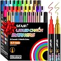 SFAIH Liquid Chalk Markers for Blackboard 30 Vibrant Colors 1mm Fine Tip