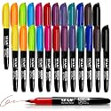 SFAIH Ultra Fine Tip Dry Erase Markers, 12 Colors, 24 Pack, 0.7mm, Low Odor