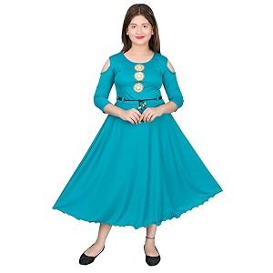 SFC Fashion Cotton Casual Solid Midi Frock