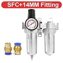 SFC400 SFC300 SFC200 1/4 1/2 Pneumatic Parts Air Compressor Filter Regulator Oil Water Separator Trap Valve(SFC w PC14,400)