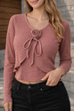 SFOTY Casual Self Design Women Pink Top