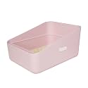 Sfozstra High Sided Cat Litter Box: Open Top Anti Tracking Design