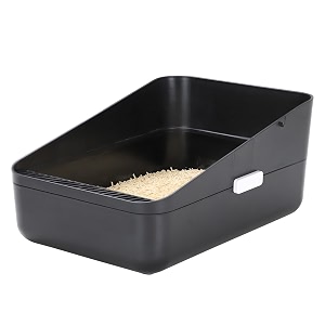 sfozstra small cat litter box leak resistant removable tray modern style