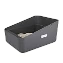 Sfozstra Open Cat Litter Box:Odor Reducing Anti Splash Design