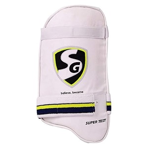 sg super test rh thigh pad adult amp sg super test elbow guards adult white