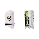 SG Super Test RH Thigh Pad, Adult+SG Ecolite Batting Legguard, Adult