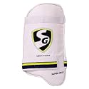 SG Super Test RH Thigh Pad, Adult &amp; SG Super Test Elbow Guards, Adult (White)